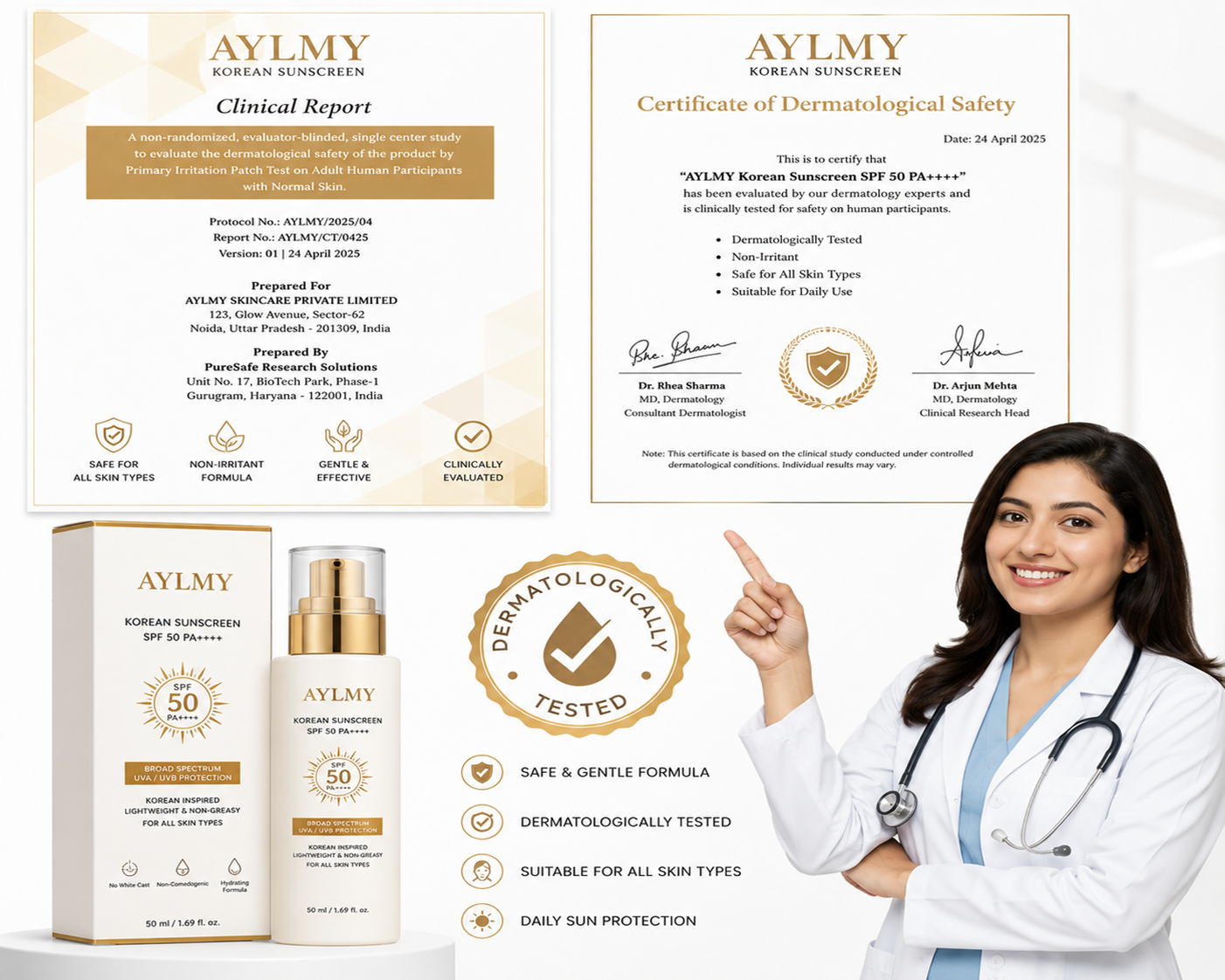 AYLMY Korean Sunscreen SPF 50